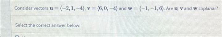 Are U V and W coplanar?