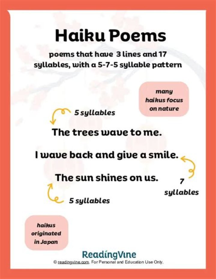 Can first graders write haikus?