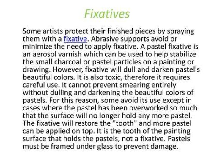 Do I need fixative on oil pastels?