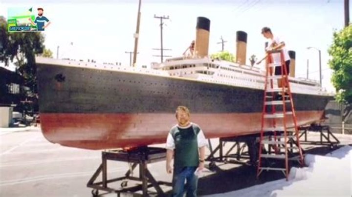 How big was James Cameron Titanic replica?