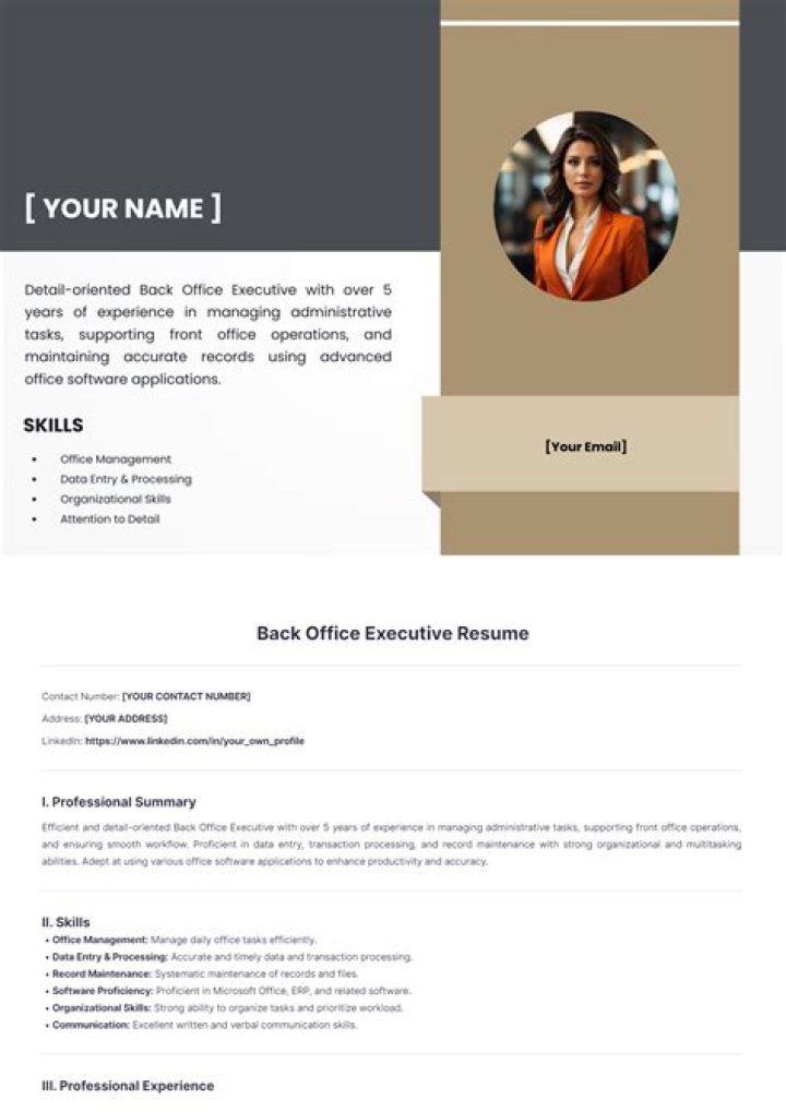 How can I become a back office executive?