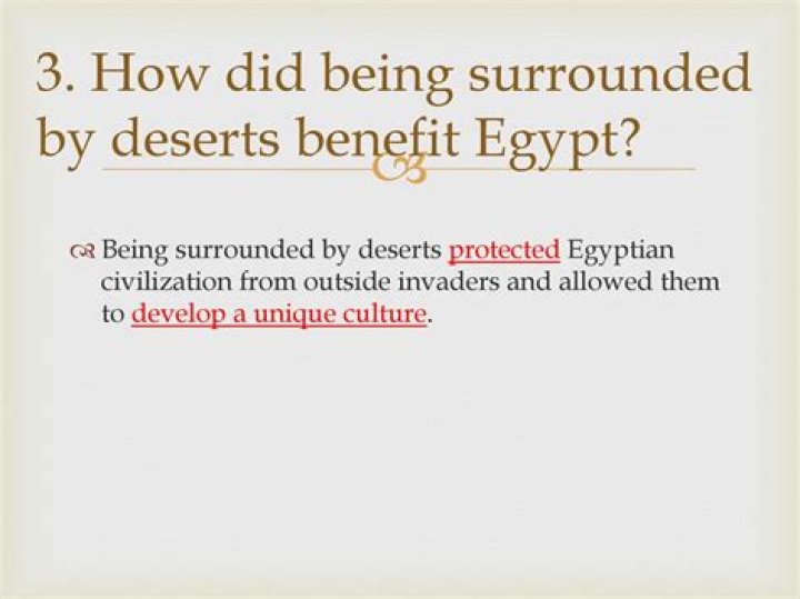 How did Egypt benefit from having deserts?