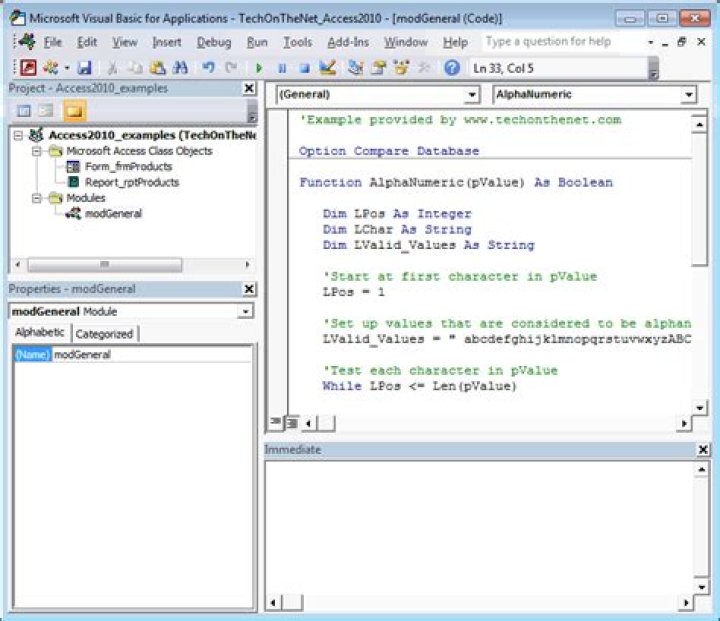 How do I create a VBA code in Access 2010?