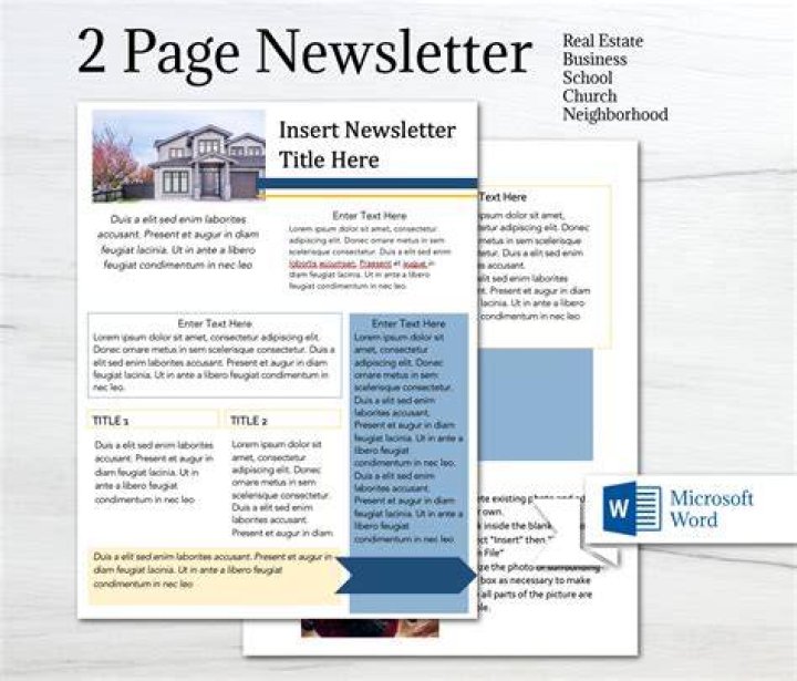 How do I edit a newsletter template in Word?