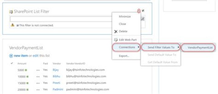 How do I use a SharePoint list filter web part?