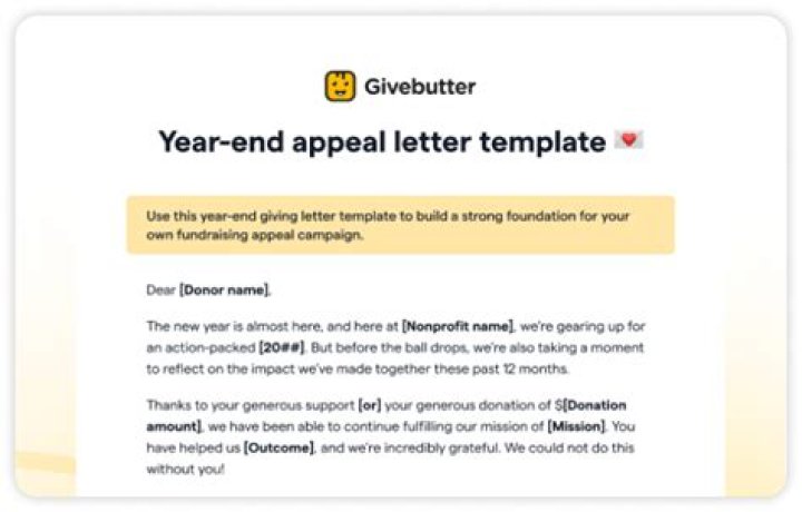 How do I write a letter of year end appeal?