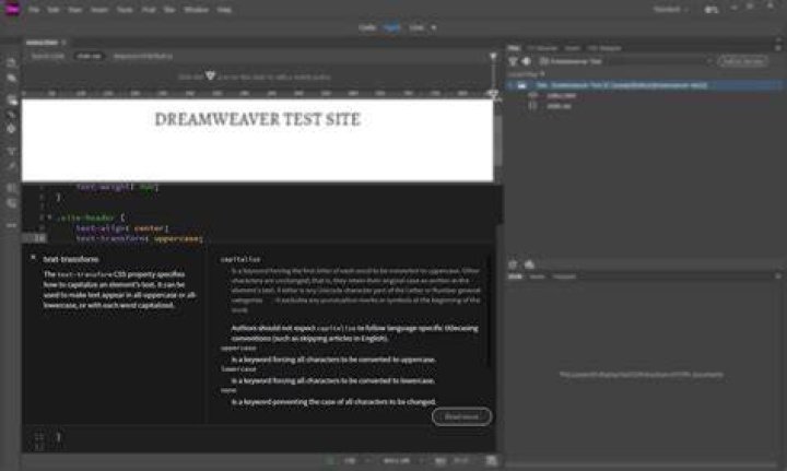 How do I write CSS code in Dreamweaver?