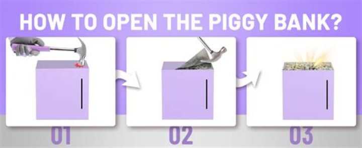How do you break a steel piggy bank?