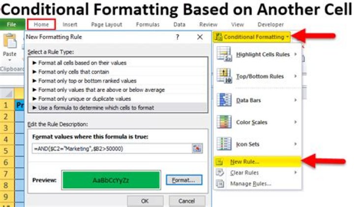 How do you conditional format a cell if it equals another cell?