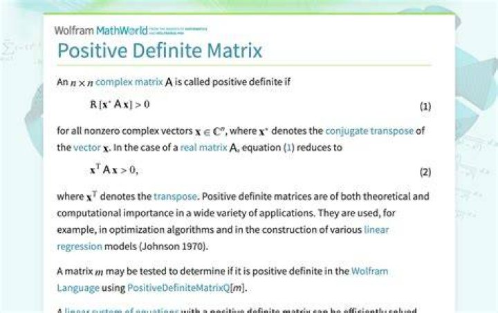 How do you determine if a matrix is positive definite?