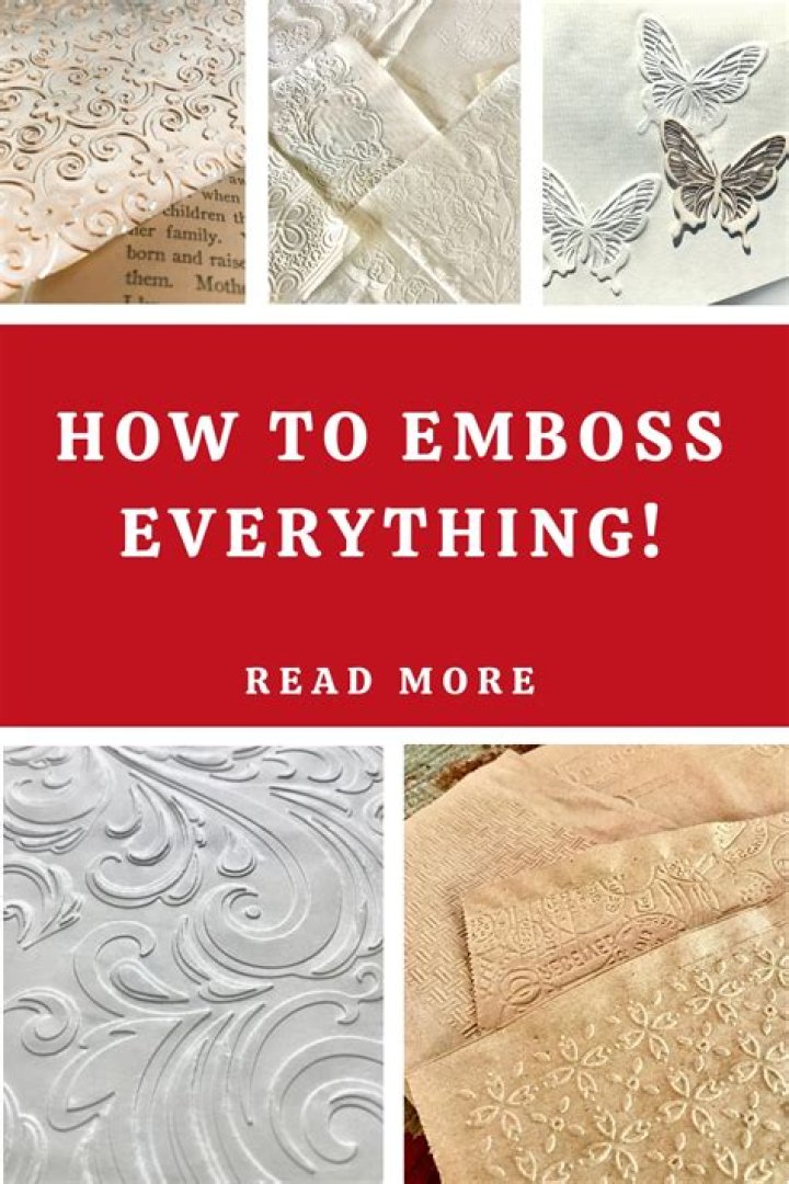 How do you emboss a book cover?