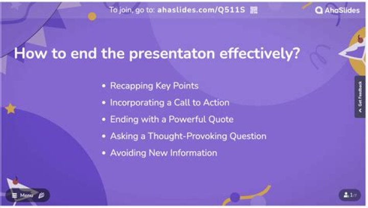 How do you end a presentation with a quote example?