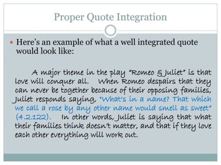 How do you properly integrate a quote?