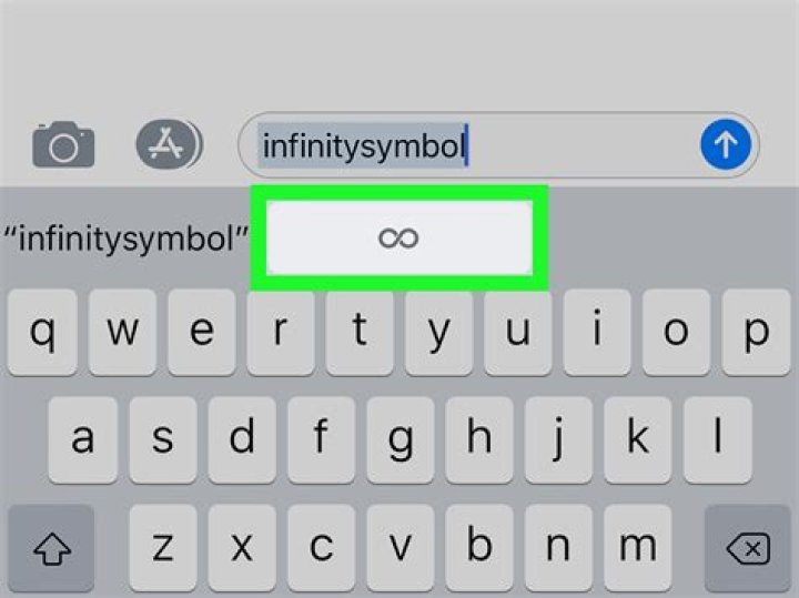 How do you type infinity symbol on IPAD?