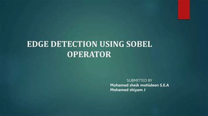 How is edge detection done using Sobel operator?