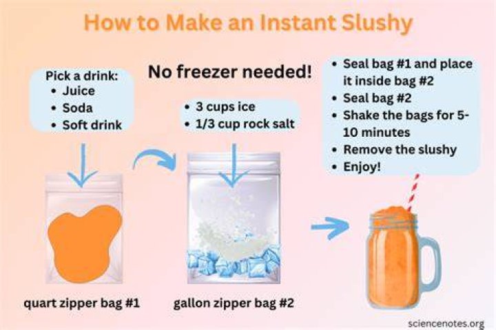 How long do you put juice in the freezer to make a slushie?