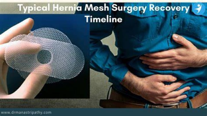 How long does it take to recover from hernia surgery with mesh?