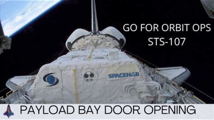 How many payload bay doors open as soon as the shuttle is in space?