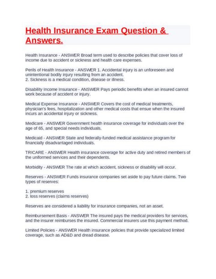 How many questions are on the Idaho Health Insurance Exam?