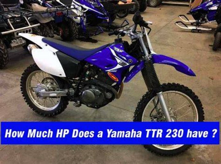 How much horsepower does a TTR 230 have?