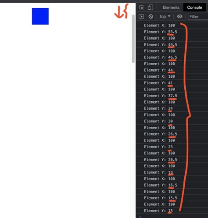 How to get center of an element js?