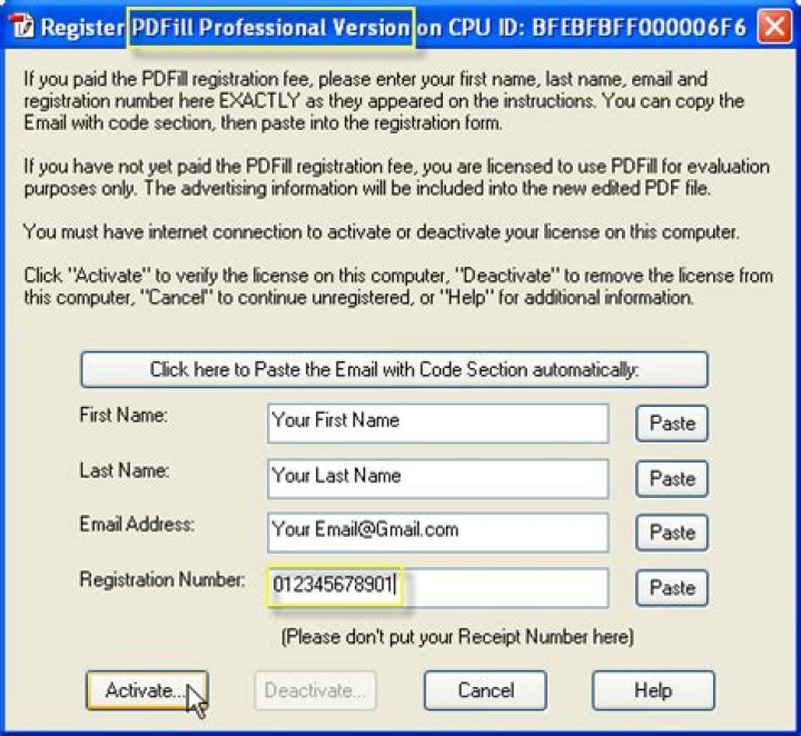 How to register PDFill?