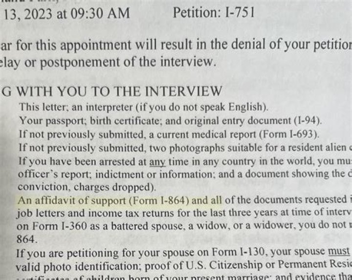 Is there an interview for I-751?