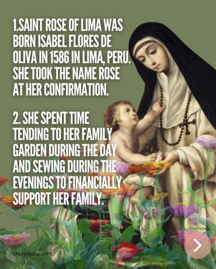 What are 3 facts about St Rose of Lima?