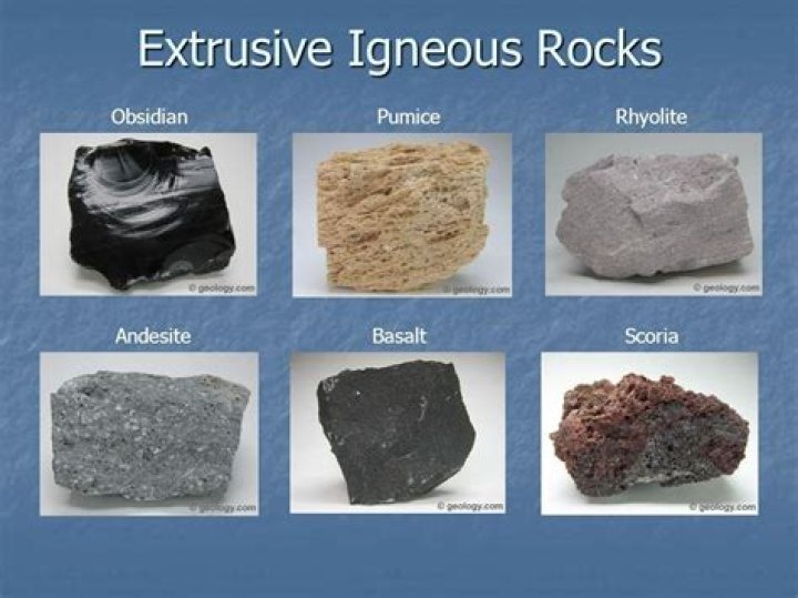 What are the examples of extrusive igneous rocks?