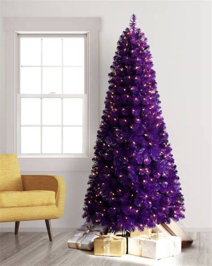 What does a purple Christmas tree mean?