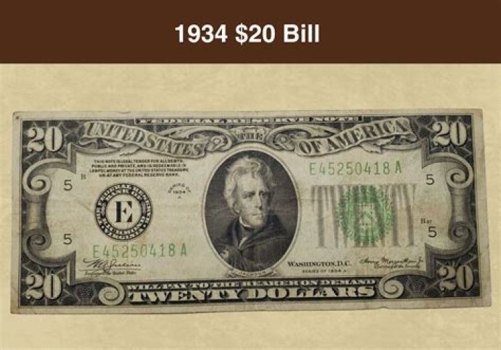 What does Series A mean on a 20 dollar bill?