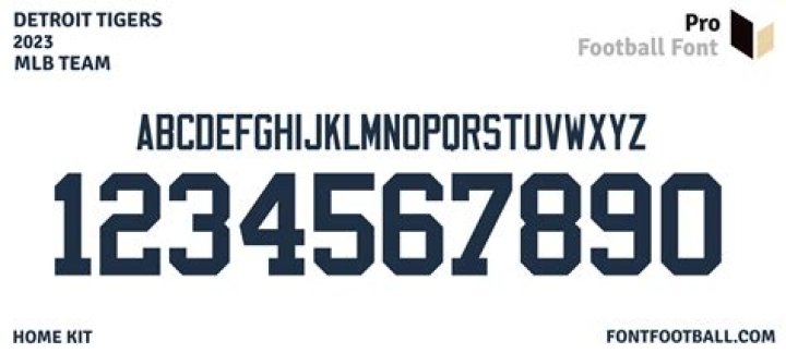 What font do the Detroit Tigers use?