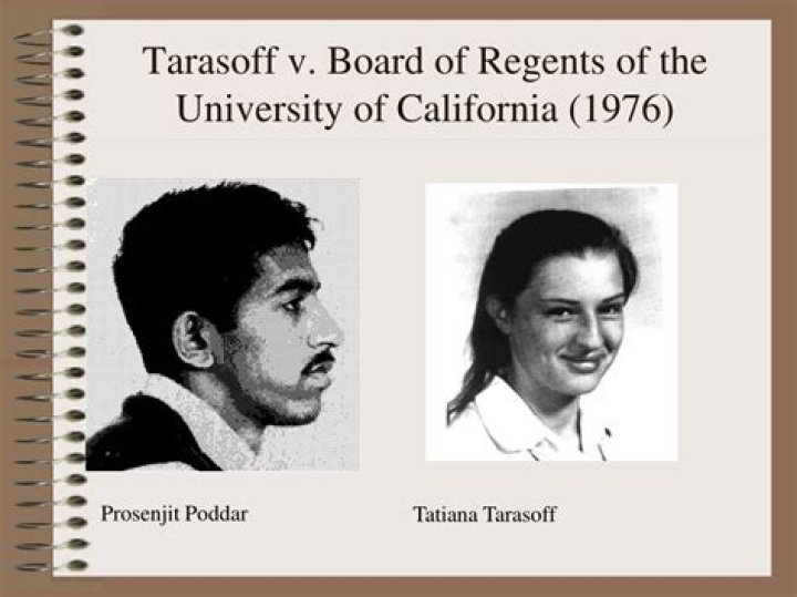 What happened in Tarasoff v Regents of the University of California?