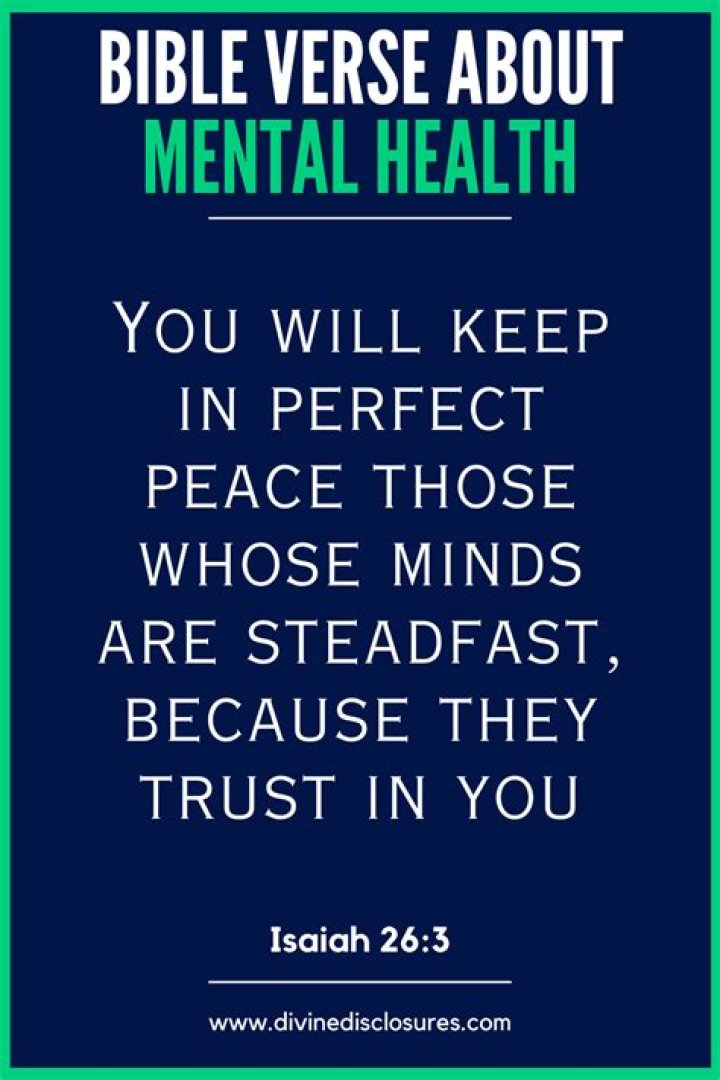 What is a good Bible verse for mental health?