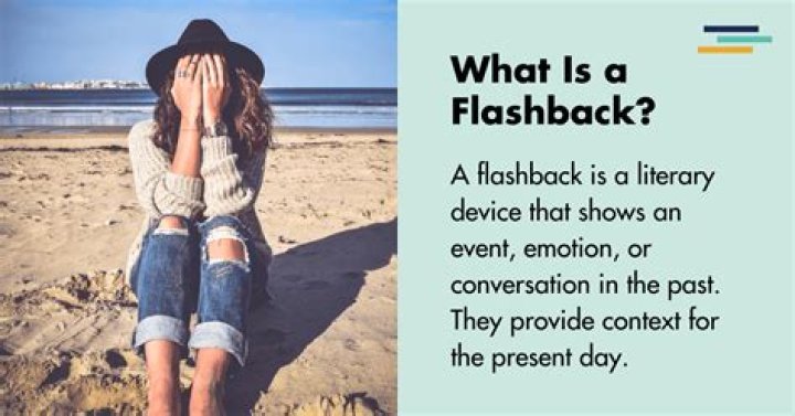 What is a literary flashback?