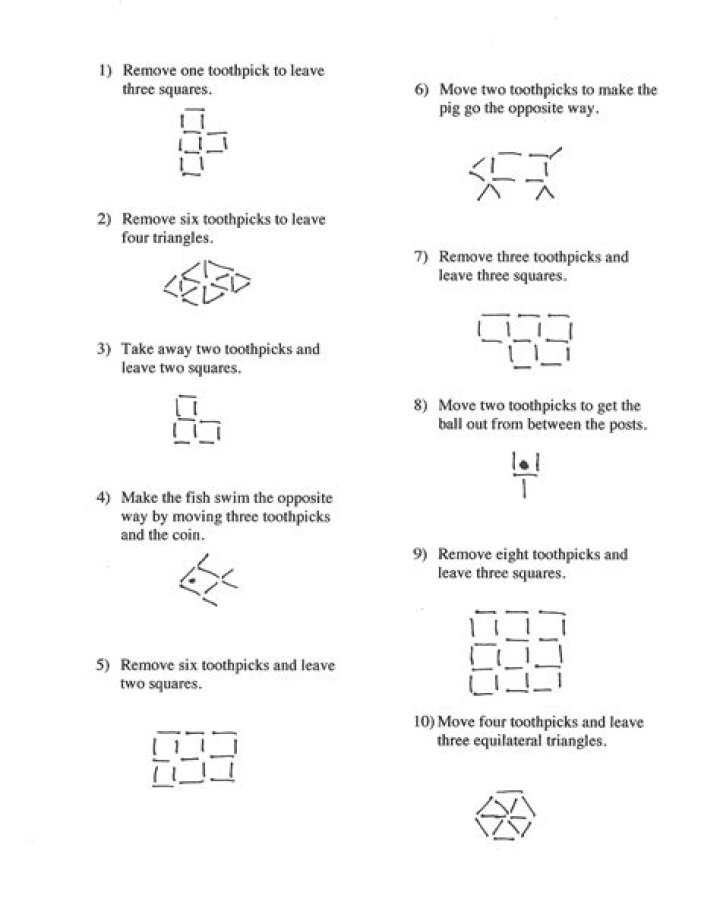 What is a toothpick puzzle?