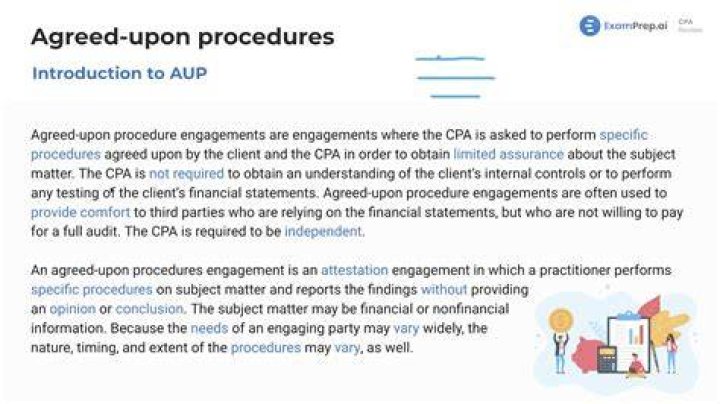What is an agreed upon procedures engagement?