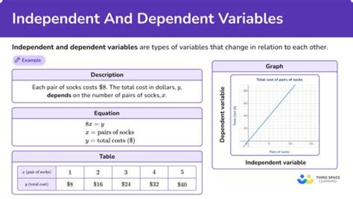 What is an example of an independent and dependent variable?