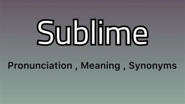What is an example of the sublime?