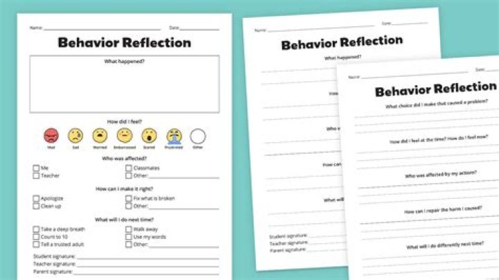 What is behavior reflection sheet?