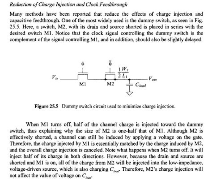 What is clock feedthrough and charge injection?
