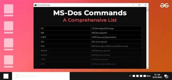 What is DOS command with example?