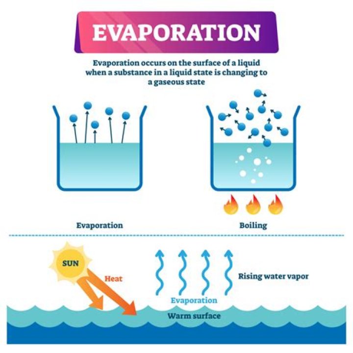 What is evaporation give three examples?