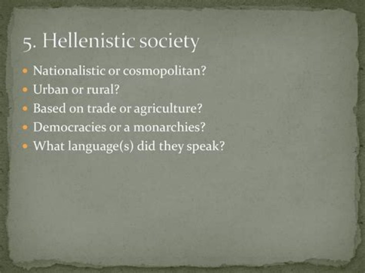 What is Hellenistic society?