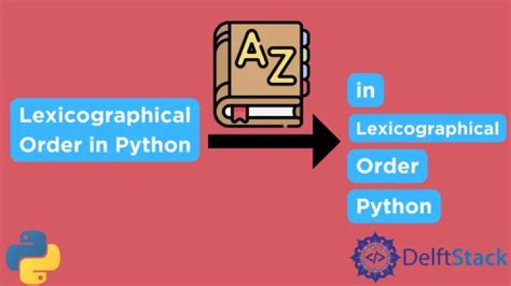 What is lexicographically in Python?