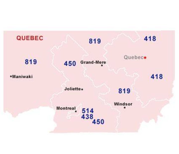 What is the area code for Laval Quebec?