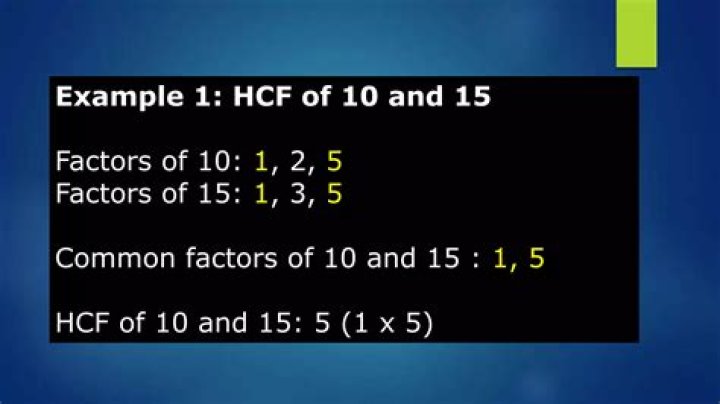 What is the common of 10 and 15?