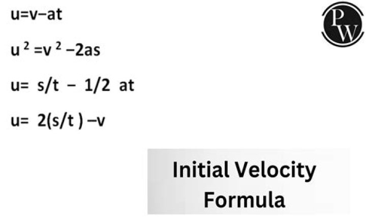 What is the formula for initial velocity?