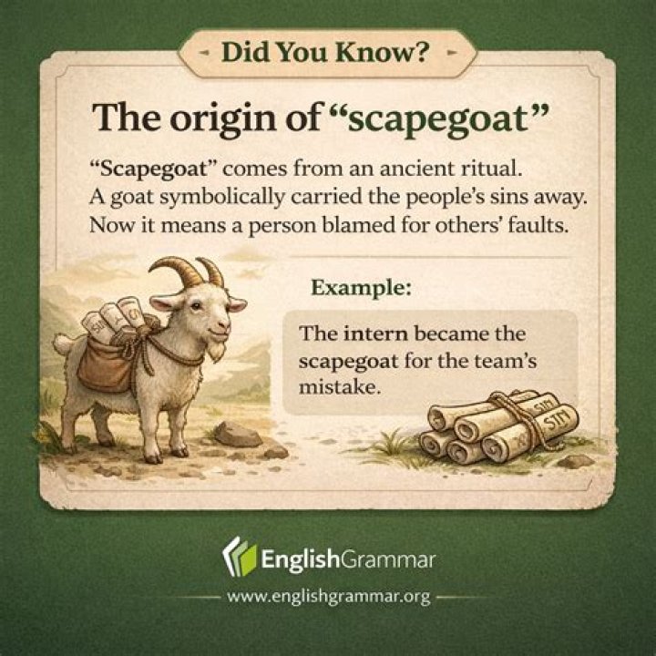 What is the origin of scapegoat?