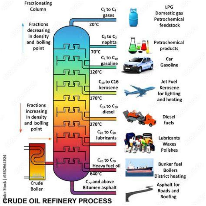 What is the process of crude oil separation?
